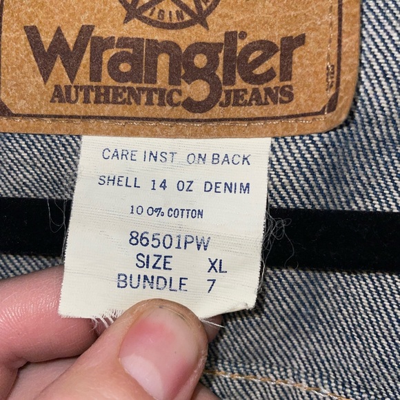 Wrangler Jean Jacket Custom Eagle Embroidery Authentic Jeans - Picture 9 of 12